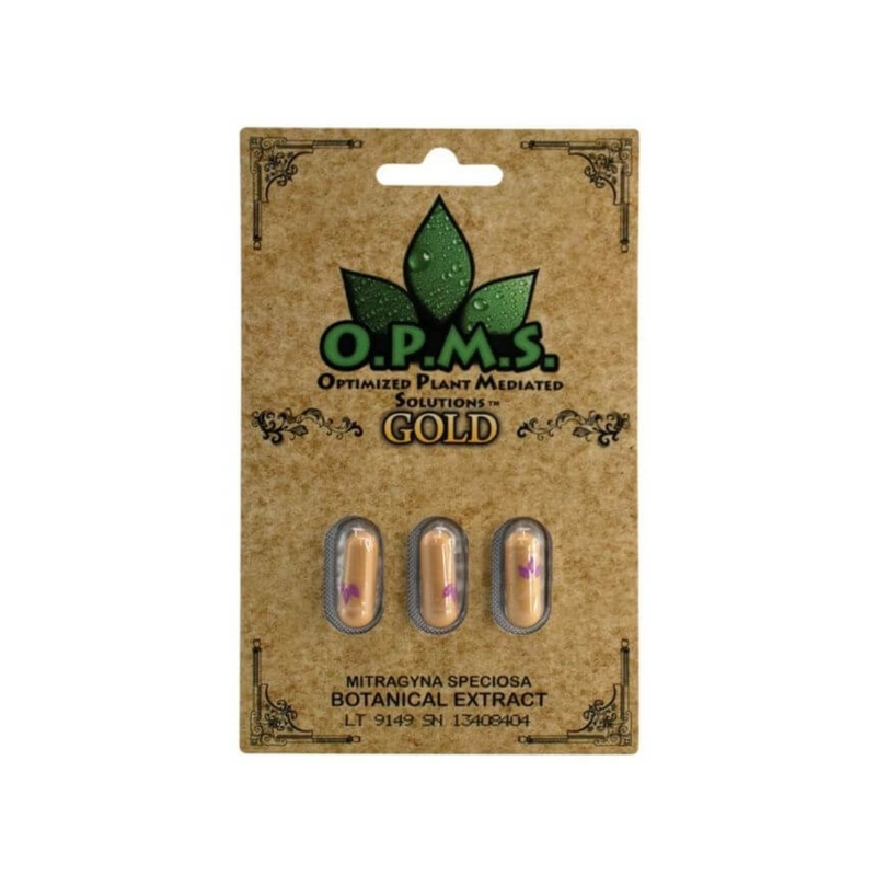 OPMS Gold Kratom Capsules 3-Pack
