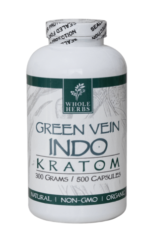 Whole Herbs Green Vein Indo Kratom Capsules
